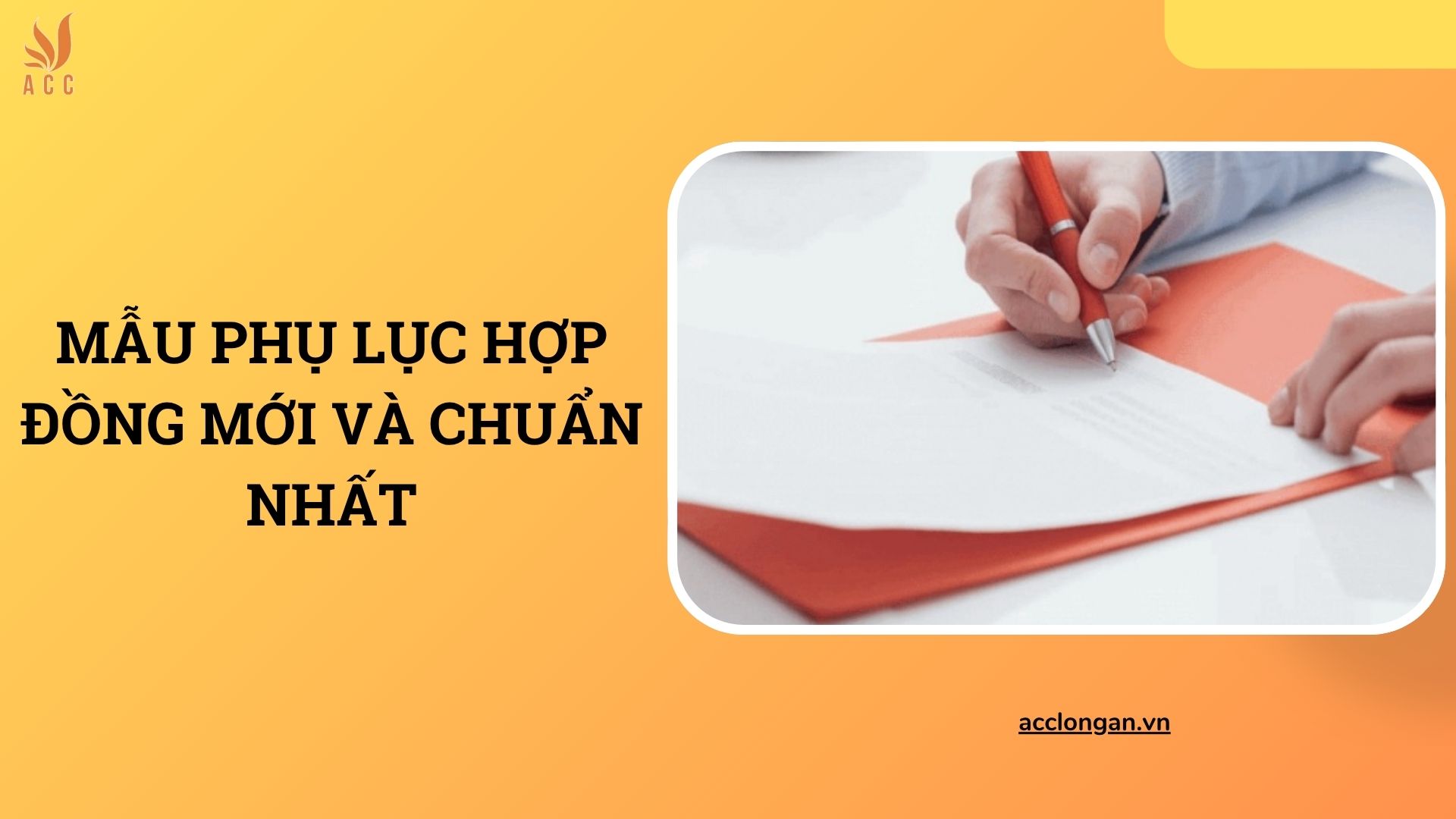 Mẫu phụ lục hợp đồng mới và chuẩn nhất